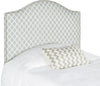 Safavieh Connie Grey/White Headboard-Silver Nail Head Grey and White Bedding main image
