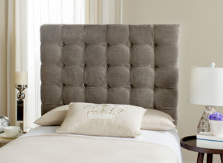 Safavieh Lamar Greige Tufted Velvet Headboard Furniture  Feature