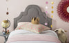 Safavieh Kerstin Arctic Grey Arched Headboard Bedding 
