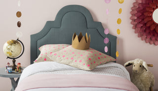 Safavieh Kerstin Sky Blue Arched Headboard Bedding 