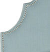 Safavieh Hallmar Sky Blue Arched Headboard-Silver Nail Head Bedding 