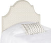 Safavieh Hallmar Silver and Cream Arched Headboard-Silver Nail Head Bedding main image