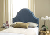 Safavieh Hallmar Denim Blue Headboard-Silver Nail Head Furniture  Feature