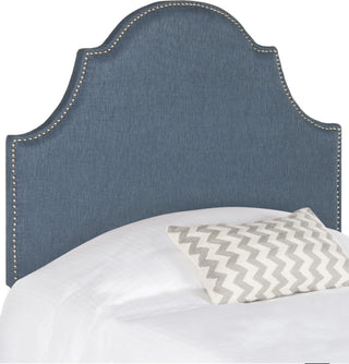 Safavieh Hallmar Denim Blue Headboard-Silver Nail Head Bedding main image