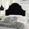 Safavieh Hallmar Black Velvet Headboard-Silver Nail Head Furniture  Feature