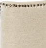 Safavieh Jeneve Hemp Winged Headboard-Brass Nail Head Bedding 