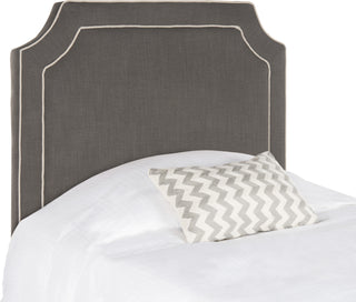 Safavieh Dane Charcoal and Light Grey Piping Headboard Charcoal/Light Bedding main image