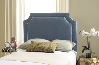 Safavieh Dane Denim Blue and White Piping Headboard Furniture  Feature