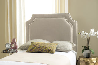 Safavieh Dane Oyester and White Piping Headboard Furniture  Feature