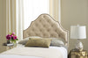 Safavieh Arebelle Buckwheat Velvet Headboard -Brass Nail Head Furniture  Feature