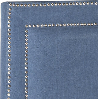 Safavieh Cory Navy Headboard-Silver Nail Head Bedding 