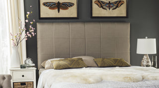 Safavieh Quincy Oyster Headboard Bedding 