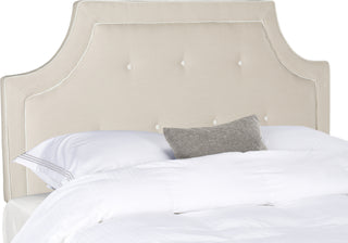 Safavieh Tallulah Oyester and White Arched Tufted Headboard Bedding main image