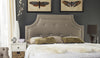 Safavieh Tallulah Light Oyster Arched Tufted Headboard  Feature