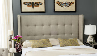 Safavieh Damon Smoke Winged Headboard Bedding 