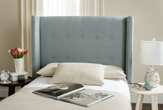 Safavieh Damon Sky Blue Winged Headboard Bedding 