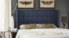 Safavieh Damon Denim Blue Winged Headboard Bedding 