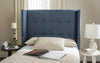 Safavieh Damon Denim Blue Winged Headboard Bedding 
