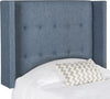 Safavieh Damon Denim Blue Winged Headboard Bedding 