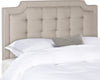 Safavieh Sapphire Tufted Linen Headboard Taupe Bedding 