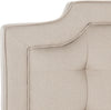 Safavieh Sapphire Tufted Linen Headboard Taupe Bedding 