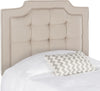 Safavieh Sapphire Tufted Linen Headboard Taupe Bedding 