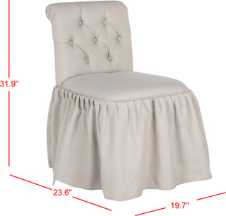 Safavieh Allie Vanity Chair Taupe Furniture 