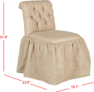 Safavieh Allie Vanity Chair Beige Furniture 