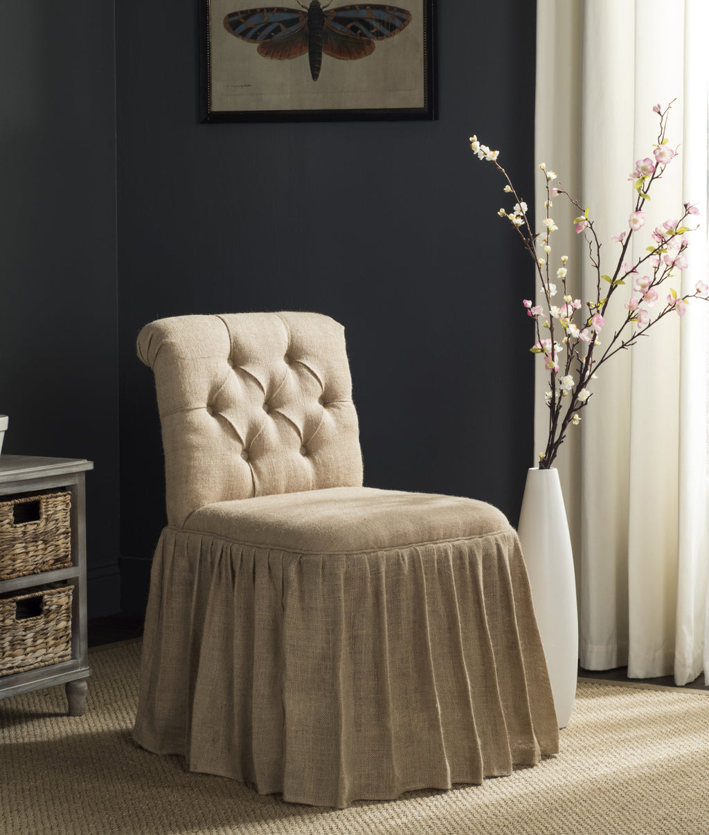 Safavieh Allie Vanity Chair Beige Furniture  Feature