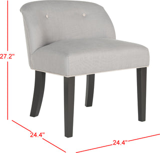 Safavieh Bell Vanity Chair Grey and Taupe Black Furniture 