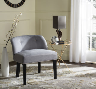 Safavieh Bell Vanity Chair Grey and Taupe Black  Feature