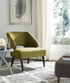 Safavieh Duffy Chair Sweet Pea and Black  Feature