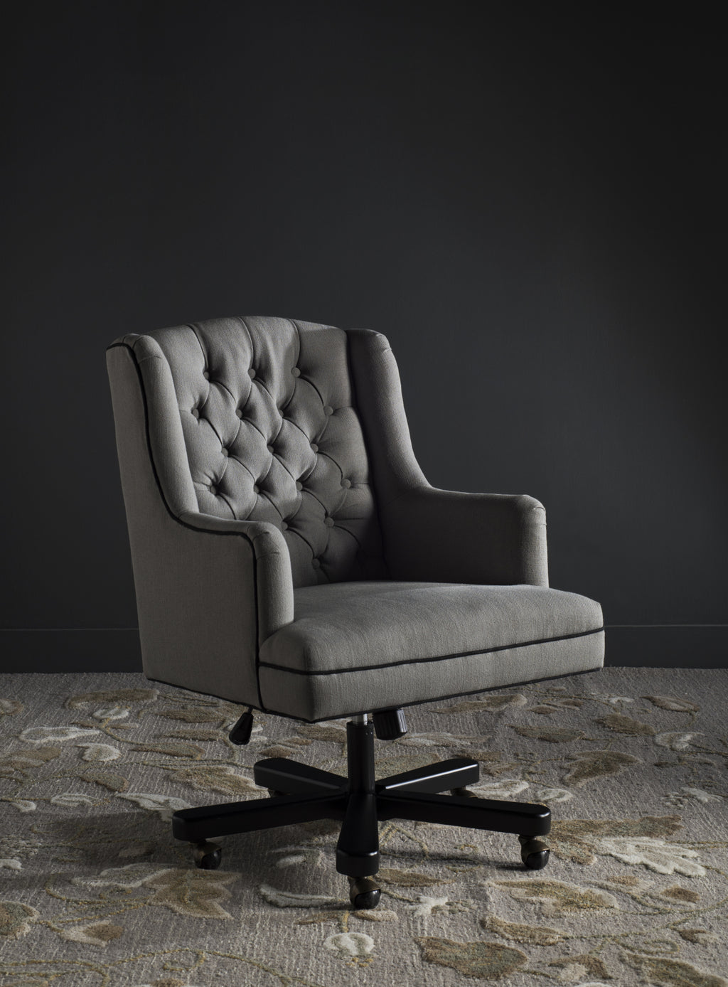 Safavieh Nichols Office Chair Granite and Black Furniture  Feature