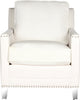 Safavieh Hollywood Glam Tufted Acrylic White Club Chair With Silver Nail Heads and Clear Furniture main image
