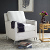 Safavieh Hollywood Glam Tufted Acrylic White Club Chair With Silver Nail Heads and Clear  Feature