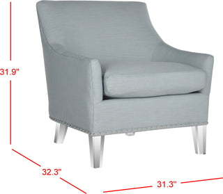 Safavieh Hollywood Glam Acrylic Teal Club Chair and Clear Furniture 