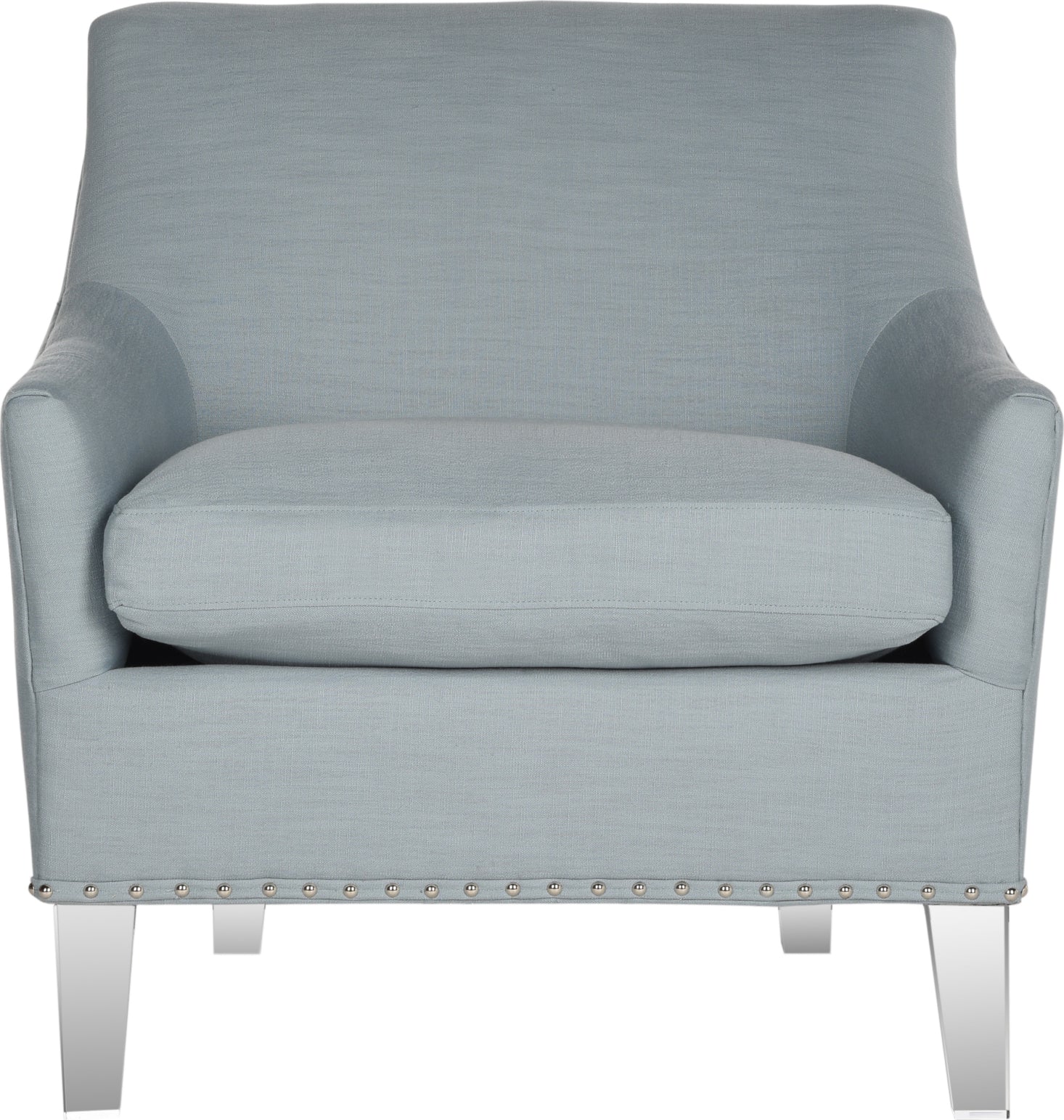 Safavieh Hollywood Glam Acrylic Teal Club Chair and Clear Furniture main image