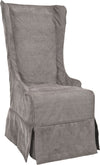 Safavieh Becall 20''H Linen Dining Chair Bark and Cherry Mahogany Furniture 