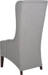 Safavieh Becall 20''H Linen Dining Chair Arctic Grey and Cherry Mahogany Furniture 