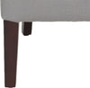 Safavieh Becall 20''H Linen Dining Chair Arctic Grey and Cherry Mahogany Furniture 