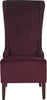 Safavieh Becall 20''H Velvet Dining Chair Bordeaux and Cherry Mahogany Furniture main image