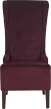 Safavieh Becall 20''H Velvet Dining Chair Bordeaux and Cherry Mahogany Furniture main image