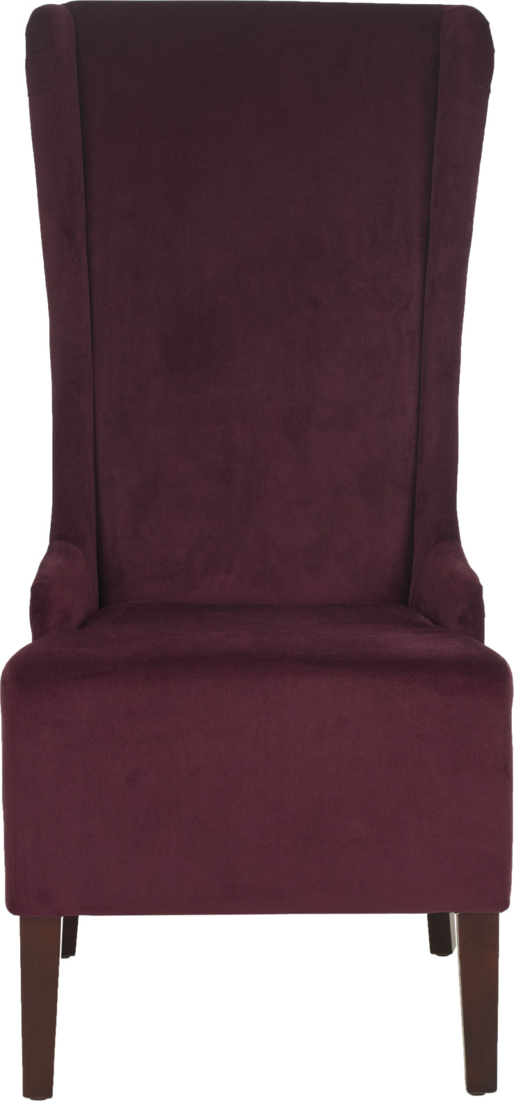 Safavieh Becall 20''H Velvet Dining Chair Bordeaux and Cherry Mahogany Furniture main image