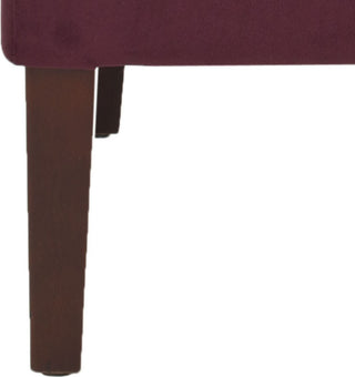 Safavieh Becall 20''H Velvet Dining Chair Bordeaux and Cherry Mahogany Furniture 