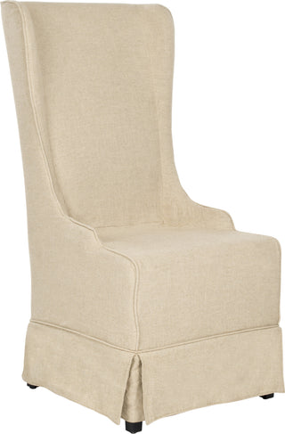 Safavieh Becall 20''H Linen Dining Chair Hemp and Black Furniture 