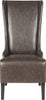 Safavieh Becall 20''H Leather Dining Chair Antique Brown and Espresso Furniture main image