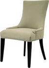 Safavieh Becca 19''H Linen Dining Chair-Silver Nail Heads Taupe and Cherry Mahogany Furniture 