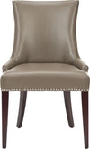 Safavieh Becca 19''H Leather Dining Chair-Silver Nail Heads Clay and Cherry Mahogany Furniture Main
