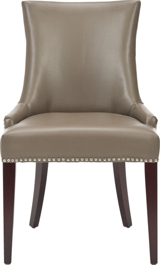 Safavieh Becca 19''H Leather Dining Chair-Silver Nail Heads Clay and Cherry Mahogany Furniture Main