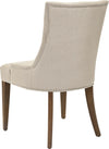 Safavieh Becca 19''H Linen Dining Chair-Silver Nail Heads Antique Gold and Walnut Finish Furniture 